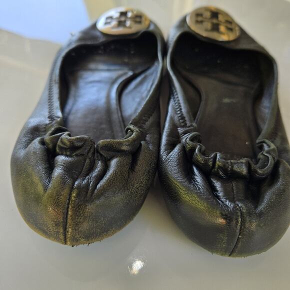 Tory burch Minnie Travel Ballet‎ Flat Black Size 8.5Womens Classic - Picture 5 of 7